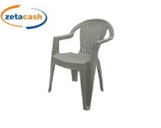 SEDIA VIOLETTA IN PLASTICA TORTORA CON BRACCIOLI