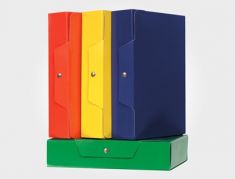 CARTELLA PROGETTO DORSO 6 BLU BOTTONE CM. 35X24