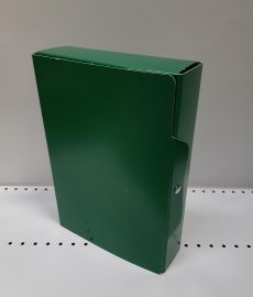 CARTELLA PROGETTO DORSO 15 VERDE CON BOTTONE CM. 35X24 H.15