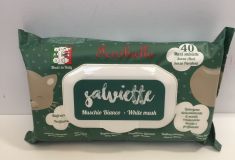 SALVIETTE PER ANIMALI AL MUSCHIO BIANCO 40 PZ