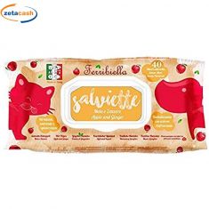 SALVIETTE PER ANIMALI 40 PZ ALLO ZENZERO