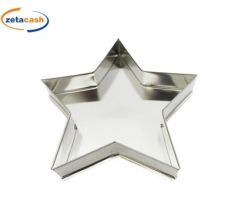 TORTIERA IN BANDA STAGNATA A FORMA DI STELLA 25X25XH4.5CM