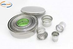 CERCHIO FESTONATO 14 PZ. IN SCATOLA LATTA ACCIAIO INOX