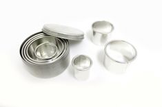 CERCHIO LISCIO 11 PZ. IN SCATOLA LATTA ACCIAIO INOX