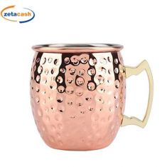 TAZZA MOSCOW MULE 500 ML IN ACCIAIO RAMATO MARTELLATO