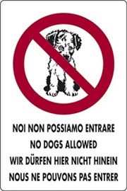 CARTELLO PLASTIFICATO NOI NON POSSIAMO ENTRARE