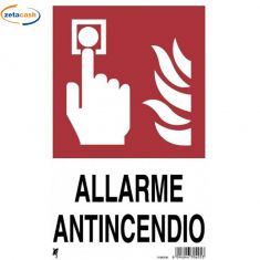 CARTELLO PLASTIFICTO ALLARME ANTINCENDIO