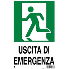 CARTELLO PLASTIFICATO USCITA DI EMERGENZA