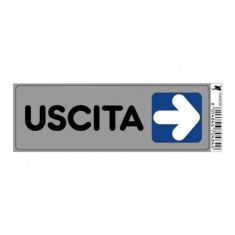 TARGHETTA ADESIVA USCITA A DESTRA CM 15X5