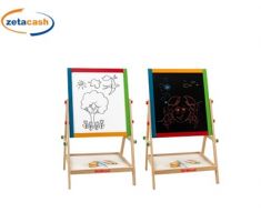 LAVAGNA 2 IN1 REGOLABILE IN LEGNO MULTICOLORE H 65 CM