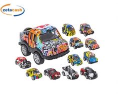 MINI AUTO DIE CAST A RETROCARICA 12 MODELLI ASSORTITI GLOBO