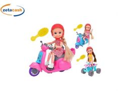 BAMBOLINA CON SCOOTER/QUAD CON ACCESSORI 2 MOD ASS