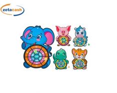 BERSAGLIO ANIMALETTO TESSUTO ASS CON 4 PALLINE