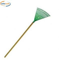 SCOPA DA GIARDINO CON 20 DENTI E MANICO IN LEGNO