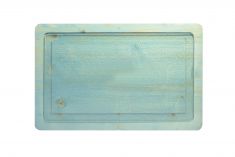 TAGLIERE RETTANGOLARE AZZURRO CON VETRO 24 X 36 CM