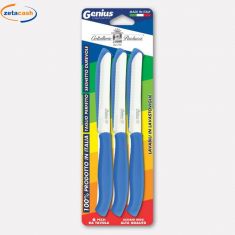 COLTELLI TAVOLA CON MANICO BLU 6 PEZZI