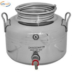 FUSTO SALDATO PER OLIO 5 LITRI CON RUBINETTO