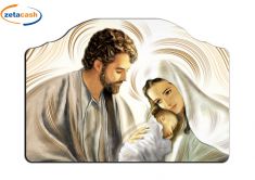 CAPEZZALE SACRO CM 46X66 NATIVITY BROWN