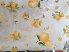 TOVAGLIA CRISTAL TRASPARENTE CON LIMONI H 140 CM