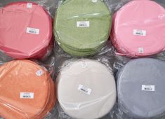 CUSCINO PANAREA TONDO TINTA UNITA CON DUE LACCETTI 6 PZ