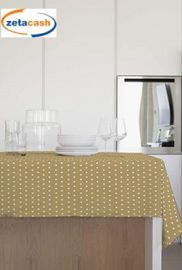 TOVAGLIA FELPATA DISEGNO POIS BEIGE A METRO H 140 CM