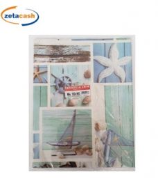 TOVAGLIA DISEGNO MARINO IN PVC BORDATA 120 X 230 CM