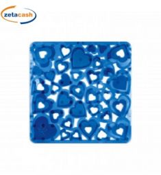 TAPPETO VENTOSA DOCCIA BLU 52X52 CM