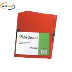 CARTELLINA CON MOLLA ROSSA IN POLIPROPILENE 5 PEZZI