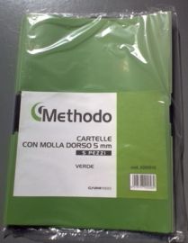 CARTELLINA 5 PEZZI VERDE 31 X 22 CM