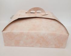 SCATOLA PORTATORTA ROSA BIANCO DIAMETRO 27 CM