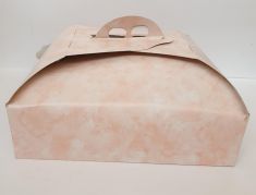 SCATOLA PORTATORTA ROSA/ BIANCO CM. 45X55
