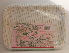 VASSOIO BIANCO 4 PEZZI PLASTIFICATO N 3