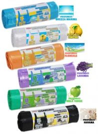 SACCHI SPAZZATURA EXTRAFORTI 15 PEZZI MANIGLIE PER CHIUSURA NERI