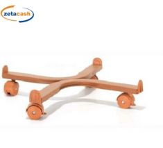 CARRELLO PORTA PIANTE QUADRATO TERRACOTTA CM 29X29