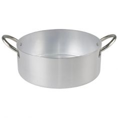 CASSERUOLA IN ALLUMINIO CON MANICI IN ACCIAIO DIAM 38 CM.