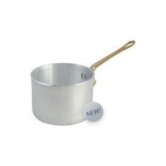 CASSERUOLA A SERVIRE IN ALLUMINIO MANICO IN OTTONE DIAM 12