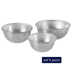 FORMA ZUCCOTTO DA 7 CM 6 PEZZI IN ALLUMINIO.