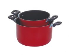 PENTOLA ANTIADERENTE 2 PEZZI 16 E 20 CM CON 2 MANICI