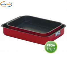 LASAGNERA 2 PEZZI ANTIADERENTE IN ALLUMINIO CM. 25/35