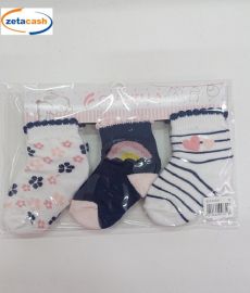 CALZINI IN COTONE NEONATA TG 6 MESI 3 PAIA