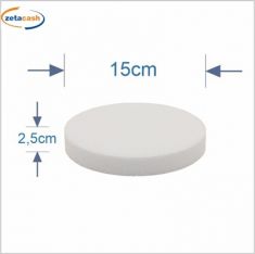 BASE TONDA IN POLISTIROLO DIAM 15 X H 3 CM