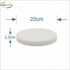 BASE TONDA IN POLISTIROLO DIAM 20 X H 3 CM