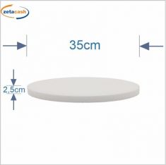 BASE TONDA IN POLISTIROLO DIAM 35 X H 3 CM