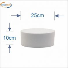 BASE TONDA IN POLISTIROLO DIAM 25 X H 10 CM