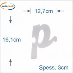 LETTERA PUZZLE P MINUSCOLO CORSIVO