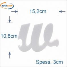 LETTERA PUZZLE POLISTIROLO CORSIVO "w" MINUSCOLA