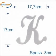 LETTERA PUZZLE POLISTIROLO CORSIVO "K"
