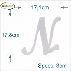 LETTERA PUZZLE N MAIUSCOLA CORSIVO
