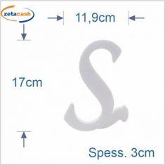 LETTERA PUZZLE POLISTIROLO CORSIVO "S"