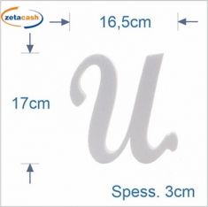 LETTERA PUZZLE POLISTIROLO CORSIVO "U"